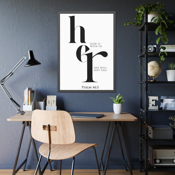 God Is Within Her - Psalm 46:5 - Christian Wall Art