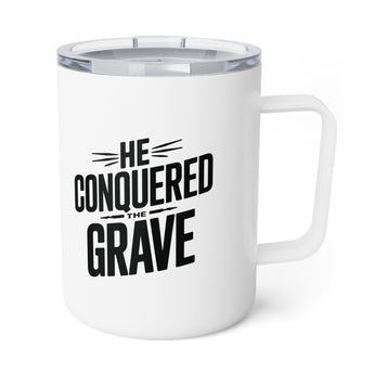 Faith Culture – He Conquered the Grave – Christian Coffee and Tea Mug, 10oz 10oz White