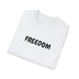 Faith Culture – Freedom Unisex T-Shirt – White | Bold Christian Statement Tee Inspired by Galatians 5:1