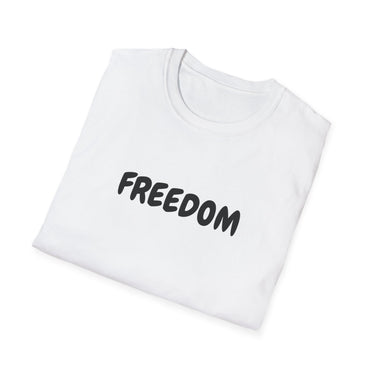 Faith Culture – Freedom Unisex T-Shirt – White | Bold Christian Statement Tee Inspired by Galatians 5:1