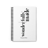 Faith Culture – Fearfully and Wonderfully Made – Psalm 139:14 Christian Spiral Notebook, Ruled Line One Size