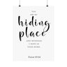 You Are My Hiding Place Wall Poster | Psalm 119:114 Christian Decor 18″ x 24″ Matte