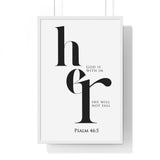 Vertical Christian wall art featuring Psalm 46:5