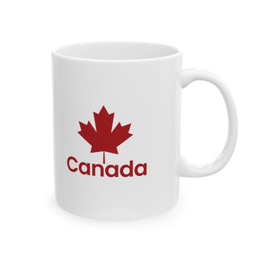 Faith Culture – Canada Maple Leaf Mug – 11oz & 15oz | Bold Red Patriotic Coffee Cup