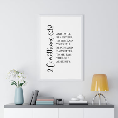 Faith Culture - 2 Corinthians 6:18 Christian Scripture Wall Art Sons and Daughters of God