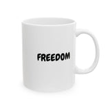 Faith Culture – FREEDOM Christian Mug – Inspirational Faith-Based Coffee Cup, 11oz & 15oz