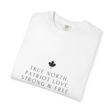 Faith Culture - True North Patriot Love Unisex T-Shirt – White | Minimalist Canadian Anthem Tee