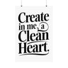 Faith Culture Create in Me a Clean Heart Art Print | Psalm 51:10 Matte Poster 24″ x 36″ Matte
