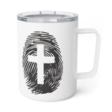 Faith Culture – Fingerprint Cross – Christian Coffee and Tea Mug, 10oz 10oz White