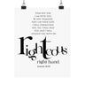 I Will Uphold You with My Righteous Right Hand Wall Poster | Isaiah 41:10 Christian Decor 8" x 10" Matte