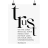 Trust in the Lord Wall Poster | Proverbs 3:5 Christian Decor 8" x 10" Matte