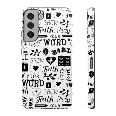 Prayer and Faith Christian Tough Phone Cases Samsung Galaxy S22 Plus Glossy