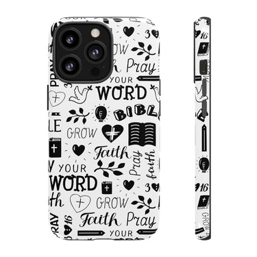 Prayer and Faith Christian Tough Phone Cases iPhone 13 Pro Glossy