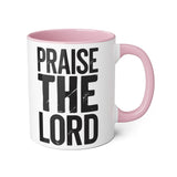 Faith Culture - Praise the Lord - Christian Accent Coffee Mug, 11oz Pink 11oz