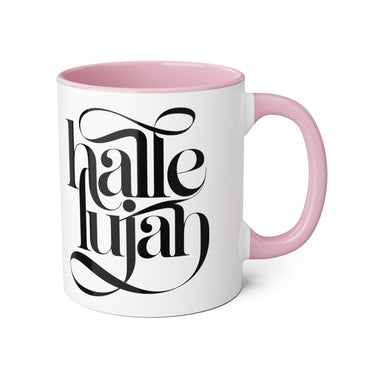 Faith Culture - Hallelujah - Christian Accent Coffee Mug, 11oz Pink 11oz