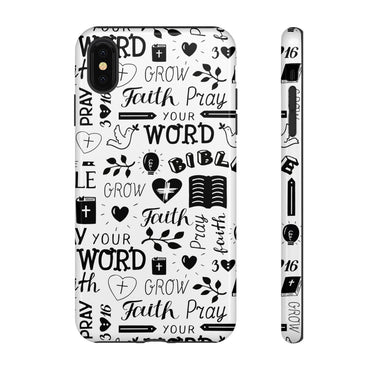 Prayer and Faith Christian Tough Phone Cases iPhone XS MAX Glossy