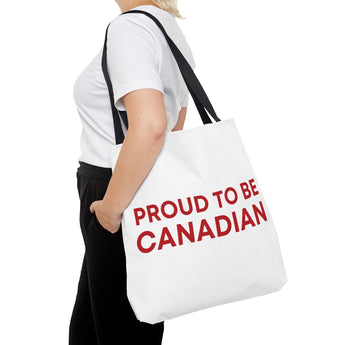 Faith Culture – Proud to Be Canadian Tote Bag | Everyday Patriot Carryall 18" × 18'' Black