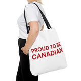 Faith Culture – Proud to Be Canadian Tote Bag | Everyday Patriot Carryall 18" × 18'' Black