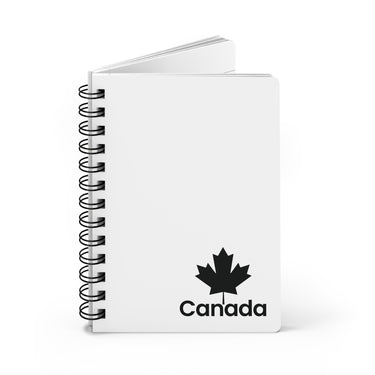 Faith Culture – Canada Maple Leaf Spiral Journal | Classic Black & White Canadian Notebook