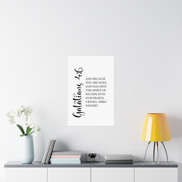 Faith Culture - Abba Father Christian Poster Galatians 4:6 Scripture Wall Art