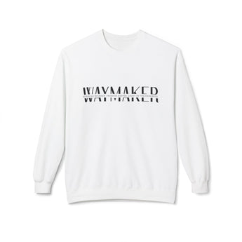 Faith Culture - Waymaker Christian Sweatshirt | Miracle Worker Promise Keeper Crewneck White