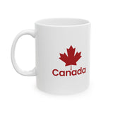 Faith Culture – Canada Maple Leaf Mug – 11oz & 15oz | Bold Red Patriotic Coffee Cup