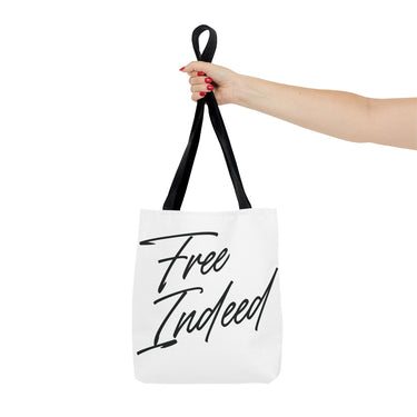 Faith Culture – Free Indeed Christian Tote Bag | Bold Faith Declaration Tote