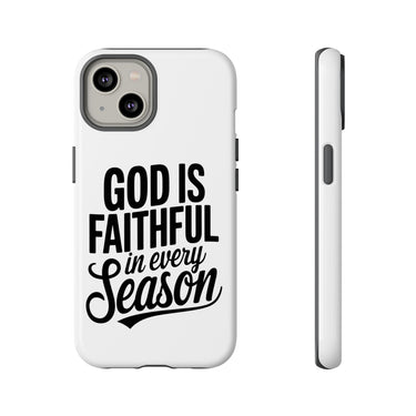Faith Culture – God Is Faithful in Every Season Christian Tough Phone Case iPhone 14 Glossy