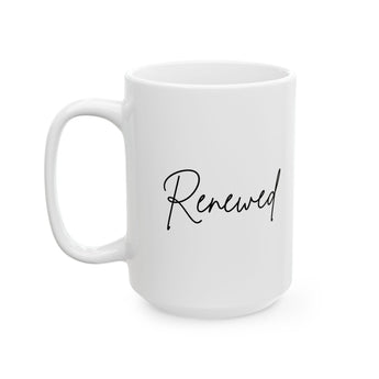 Faith Culture – Renewed Christian Mug, 11oz and 15oz | Inspired by Isaiah 40:31 15oz