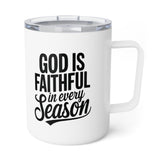 Faith Culture – God Is Faithful in Every Season – Christian Coffee and Tea Mug, 10oz 10oz White