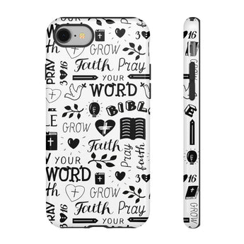 Prayer and Faith Christian Tough Phone Cases iPhone 8 Glossy