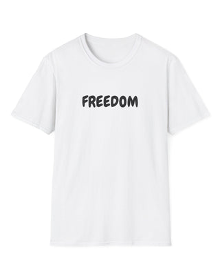 Faith Culture – Freedom Unisex T-Shirt – White | Bold Christian Statement Tee Inspired by Galatians 5:1