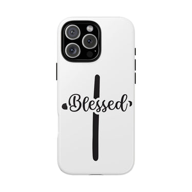 Faith Culture – Blessed Cross Christian Tough Phone Case iPhone 16 Pro Max Glossy
