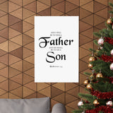 Faith Culture - Hebrews 1:5 Christian Poster Father and Son Scripture Wall Art