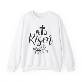 Faith Culture - He is Risen -Christian Unisex Heavy Blend™ Crewneck Sweatshirt