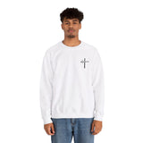 Faith Culture - Grace Cross - Christian Unisex Crewneck Sweatshirt White