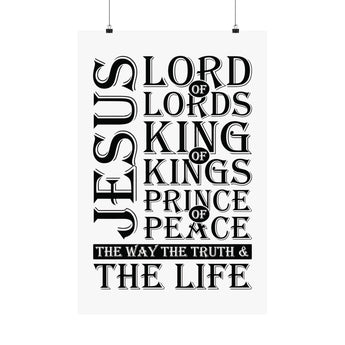 Faith Culture Lord of Lords King of Kings Art Print | Christian Declaration Matte Poster