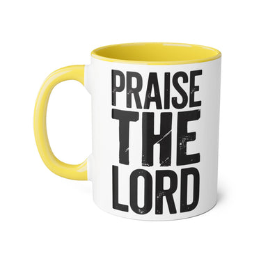 Faith Culture - Praise the Lord - Christian Accent Coffee Mug, 11oz