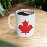 Faith Culture – Red Maple Leaf Mug – 11oz & 15oz | Canadian Pride Coffee Cup