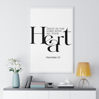 Faith Culture - Christian Home Décor - Trust in the Lord with All Your Heart - Proverbs 3:5 Wall Art