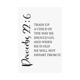 Faith Culture - Train Up a Child Christian Poster Proverbs 22:6 Scripture Wall Art