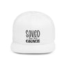 Faith Culture - Saved by His Grace - Christian Snapback Hat, Flat Bill Cap for Men and Women One size White