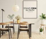 Stand Firm in Faith Christian Framed Wall Art | 1 Corinthians 16:13 Scripture Decor