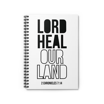 Lord Heal Our Land Christian Journal | 2 Chronicles 7:14 Scripture Notebook One Size