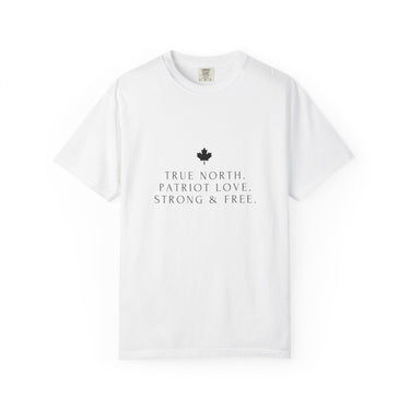 Faith Culture - True North Patriot Love Unisex T-Shirt – White | Minimalist Canadian Anthem Tee