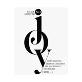 Faith Culture - No Greater Joy Christian Poster 3 John 1:4 Scripture Wall Art