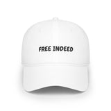 Faith Culture – Free Indeed Christian Baseball Cap | Inspired by John 8:36 White One size