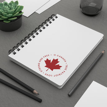 Faith Culture – O Canada Maple Leaf Spiral Journal | Canadian Patriot Notebook for Everyday Use One Size