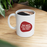 Faith Culture – True North Stay Strong and Free Mug – 11oz & 15oz | Bold Canadian Motto Cup 11oz