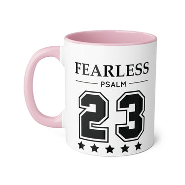 Faith Culture - Fearless Psalm 23 - Christian Accent Coffee Mug, 11oz